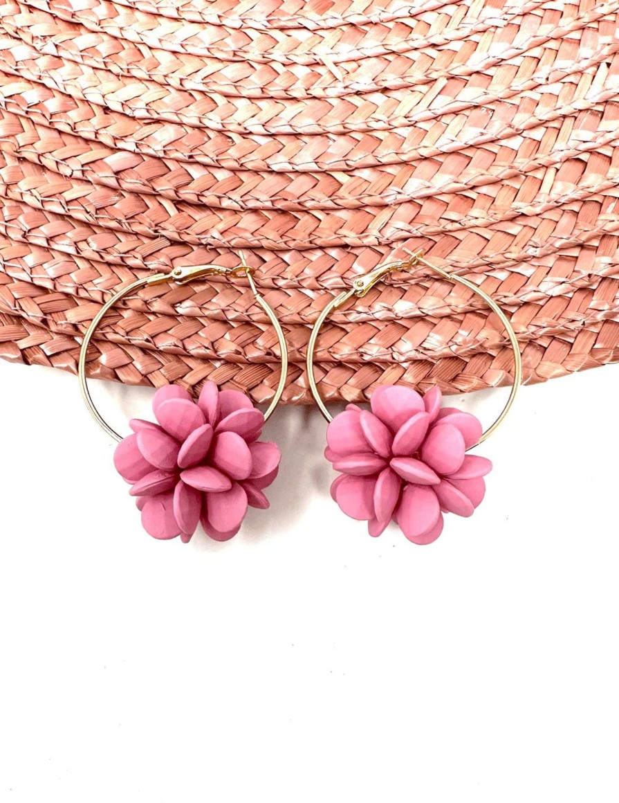 Feversave Pendientes Dalia Rosa Pendientes